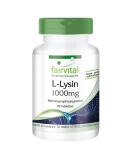 Fairvital L-Lysine 1000mg - High Dose 1250mg L-Lysine HCL | 90 Tablets for Immune Support & Health | International Shipping Available - Buy Online on GoSupps.com