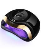 Aokyom 168W UV LED Nail Dryer Lamp - Professional Gel Nail Lamp with 10/30/60/99S Timer & Smart Sensor - Luxury Black Gold for All Gel Nail Polish & Toenails - Buy Online on GoSupps.com