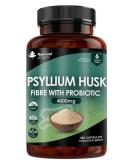 New Leaf 4000mg Psyllium Husk Fiber Supplement with Probiotic Acidophilus - 360 Vegan Capsules - Made in UK - High Strength Soluble Fiber from Plantago Ovata Seeds - Buy Online on GoSupps.com