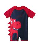 HUAANIUE Baby Boys Swimsuit with Hat UPF 50+ Rash Guard Sun Protection | Red Dinosaur Print | 1-2 Years - Buy Online on GoSupps.com