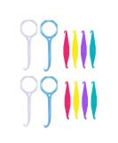 12-Piece Aligner Remover Tool & Dental Elastic Rubber Bands Placers for Braces - Blue & White | International Shipping - Buy Online on GoSupps.com