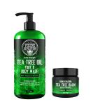 Men's Tea Tree Oil Kit for Athlete's Foot, Jock Itch, Eczema & Body Odors - Body Wash & Balm Set - Extra Strength - Buy Online on GoSupps.com