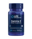 Life Extension Gamma E Mixed Tocopherols - D-Alpha Vitamin E Supplement for Heart Health & Skin Care - 60 Softgels - Buy Online on GoSupps.com