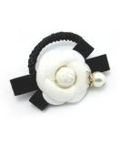 Meilliwish Flower Noble Hair Tie Ponytail Holder (B67) - Elegant White Hair Accessory for All Hair Types - International Shipping Available - Buy Online on GoSupps.com