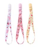 CutiePlusU Adult Pacifier Clip Anyard Holder 3 Pack - Fruit Party Designs, Adult Size (Strawberries, Cherries, Peaches) - Buy Online on GoSupps.com
