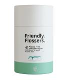 Shop The Natural Family Co. Friendly Flossers - Plastic Free Vegan Mint Flavor Individually Wrapped Easy Slide 45 Pack - Buy Online on GoSupps.com
