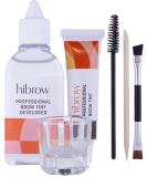Hi Brow Professional Tinting Kit - Eyebrow Dye Full Size Set - 15ml Tint 50ml Tint Developer Glass Mixing Dish Dual End Brush Mascara Wand Orange Wood Stick (Dark Brown) - Buy Online on GoSupps.com