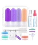 Vexillic 16-Piece Silicone Travel Bottles Set - 90ml BPA-Free Shampoo & Gel Containers - Perfect for Travel - Buy Online on GoSupps.com
