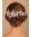 Denifery Opal Wedding Hair Comb - Silver Rhinestones Opal Crystal Vintage Bridal Hair Clips - Buy Online on GoSupps.com