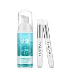 Unscented Shampoo for Lash Extensions - 2 Fl Oz with 2 Cleansing Brushes | Professional Grade Cleanser for Salon & Home Use - Buy Online on GoSupps.com