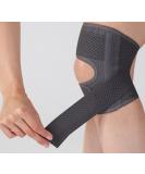 Adjustable Knee Pads with Side Stabilizers for Meniscus Pain Relief | Unisex Knee Support for Sports Injuries - Black - Buy Online on GoSupps.com