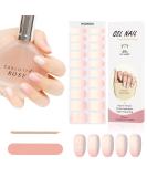 Kalolary 20PCS Solid Color Gel Nail Polish Strips | Self-Adhesive Wraps with Nail File | Gradient Rosa - Buy Online on GoSupps.com