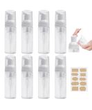 OMSSCUN 8-Piece Foam Dispenser Set - 60ml Empty Foam Pump Bottles for Shampoo Shower Gel Liquid Soap & Facial Cleanser - Portable & Lightweight - Buy Online on GoSupps.com