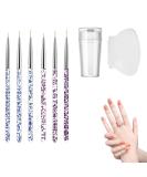 MINAYANLEO 8 Pcs Nail Art Stamper Kit - Transparent Jelly Stamper with Scraper and Brushes for Manicure DIY - Buy Online on GoSupps.com