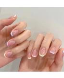 MISUD 24 pcs Short Square Press on Nails - Colorful Flower Design | Glossy Fake Nails for Summer | Cute Stick on Acrylic Nails - Buy Online on GoSupps.com