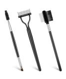 3-Piece Eyebrow & Eyelash Brush Set - Professional Eye Makeup Tools for Perfect Brows & Lashes | International Shipping - Buy Online on GoSupps.com