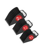 Yinke Clipper Guards Cutting Guides for Wahl with Metal Clip of Lengths 1.25 in/ 1/32mm & 1.5 in / 38mm & 2 in / 51mm Premium Large Trimmer Combs Fits Most Full Size Wahl Clippers (3PCS Black) 3PCS Black - Buy Online on GoSupps.com