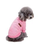 Jecikelon Pet Dog Clothes Dog Sweater Soft Thickening Warm Pup Dogs Shirt Winter Puppy Sweater for Dogs Medium Pink - Buy Online on GoSupps.com