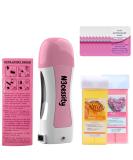 Honey-Rose Roll On Wax Kit for Hair Removal | Sensitive Skin Roller Wax Warmer for Men & Women | Includes 100 Wax Strips & 10 Wipes - Buy Online on GoSupps.com