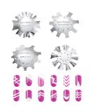 4-Piece Stainless Steel French Smile Line Manicure Tool Set | Nail Edge Trimmer & Stencil for Acrylic Modeling - Buy Online on GoSupps.com