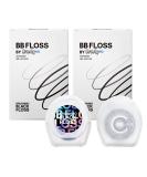 Brushmo Black Floss - 50m MicroCrystalline Wax Dental Floss Expanding Woven No PFAS Mint Flavor 2 Pack for 100 Days of Use - Buy Online on GoSupps.com