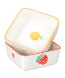 Ceramic Rat, Hamster, Rabbit, Guinea Pig Food Bowl Set - 2pcs, Cute Plates, Water Dish for Bunny, Gerbil, Ferret, Chinchilla - Buy Online on GoSupps.com