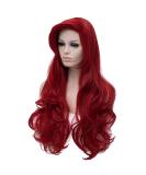 LABEAUT Curly Red Mermaid Wig for Women - Heat Resistant Synthetic Fiber Wig for Halloween & Christmas - Buy Online on GoSupps.com