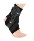 Buy Adjustable Ankle Brace with Side Stabilizers - Support for Sprains Achilles Tendon Plantar Fasciitis - Black Large - International Shipping Available - Buy Online on GoSupps.com