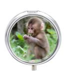 Small Travel Pill Case - Round Metal Pill Box 3 Compartment Portable Organizer for Daily Use & Travel - Perfect Mini Pill Holder - Buy Online on GoSupps.com