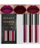 DNM 3Pcs Matte Liquid Lipstick Set - Dark Red Purple Plum Long-Lasting Waterproof 24HR Lip Stain for Women - A-3Pcs Set - Buy Online on GoSupps.com