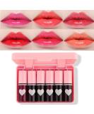 6 Colours Lip Stain Tint Set - Waterproof Long-Lasting Mini Liquid Lipstick Set A - Buy Online on GoSupps.com
