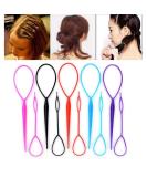 10pcs Tail Hair Styling Kit - Plastic Magic Braid Ponytail Maker Clips & Accessories | DIY Hair Styling Tools (Random Color) - Buy Online on GoSupps.com