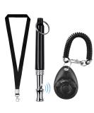 Ultrasonic Dog Whistle for Recall Stop Barking Professional Dog Training Clicker Set Adjustable Frequencies Lanyard Included - Buy Online on GoSupps.com