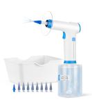 Electric Ear Cleaner - USB-Rechargeable Ear Irrigation System with Water Pressure Levels for Safe Ear Wax Removal - Ear Flushing Kit with LED Lights for Adults and Kids - Blue - Buy Online on GoSupps.com