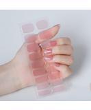20PCS Semi Cured Gel Nail Polish Strips - Adhesive Full Wrap Gel Nail Art Sticker - Natural Pink Semi Cured Gel Nail Strips with Soft Glossy Finish - Buy Online on GoSupps.com