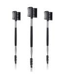 3 Pcs Dual Head Eyelash Comb & Eyebrow Brush Set for Women - Classic Style - Buy Online on GoSupps.com