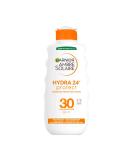 Garnier Ambre Solaire Hydra 24 Hour Protect Hydrating Protection Lotion SPF30 High Sun Protection Factor 30 Water Resistant Sunscreen With Shea Butter UVA & UVB Protection 200ml Sun Protection Factor 30 200 ml (Pack of 1) - Buy Online on GoSupps.com