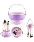 Buy Silicone Makeup Brush Cleaning Mat & Bowl - Ultimate Cosmetic Brush Washing Tool for Effortless Cleaning & Drying - Buy Online on GoSupps.com