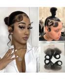 JZhair 4Pcs HD Swiss Lace Baby Hair Edge Stripes - Real Human Virgin Hair, Reusable & Natural for Women - Buy Online on GoSupps.com