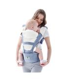 Bellababy 6-in-1 Multifunction Baby Carrier with Hip Seat - Ergonomic M Position, Adjustable Size - Blue, Ideal for 3-36 Month Babies - Perfect for Shopping & Travel - Buy Online on GoSupps.com