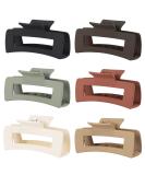 Sisiaipu 4 Inch Big Hair Clips 6 Pcs claw clips for Thick Hair Large Rectangular Claw Clips for Women and Girls Big Nonslip Acrylic Banana Jaw Clips Hair Accessories Brown - Buy Online on GoSupps.com