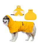Wufanc Waterproof Dog Raincoat - Yellow Jacket with Transparent Hood for All Dog Sizes (3XL) - Ideal for Large Medium & Small Dogs - Buy Online on GoSupps.com