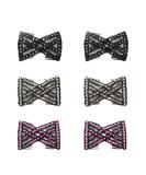 Zasiene Butterfly Stretch Hair Clips - 6-Piece Set | Magic Hair Combs & Flexible Styling Accessories | Random Rhinestone or Pearl Style - Buy Online on GoSupps.com