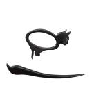 Marycrafts Black Buffalo Horn Scarf Clip & Hair Accessories - Hairpin Hair Stick Cloth Pin - Buy Online on GoSupps.com