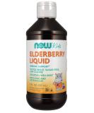 Now Foods Elderberry Liquid for Kids - 8 fl oz (237 ml) | Immune Support - Buy Online on GoSupps.com
