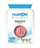 Health4All Vitamin B2 Riboflavin 400mg Migraine Support 120 Capsules (4 Months Supply) Vegan no additives High Strength Riboflavin Supplement - Buy Online on GoSupps.com