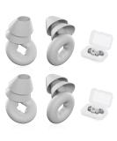 Ear Plugs for Sleeping - Noise Cancelling Silicone Earplugs (2 Pairs) | Waterproof Reusable Best Hearing Protection for Travel Snoring Concert Work & Study - Buy Online on GoSupps.com
