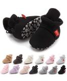 Sonsage Infant Baby Girls Boys Snow Boots Soft Anti-Skid Sole Ankle Premium Booties Newborn Toddler Prewalker Winter Warm Crib Shoes 12-18 Months A01 Black - Buy Online on GoSupps.com