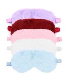 Plush Eye Mask Set - Soft Sleeping Blindfold for Girls, Women, Kids - 5 Pieces Fluffy Eye Covers - Perfect for Birthday Party Favors - Buy Online on GoSupps.com