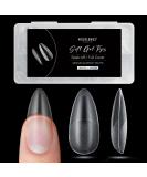 Modelones Nail Tips 500 PCS - Full Cover Soft Gel Tips Set Pre-Shaped Matte PMMA Resin 10 Sizes Medium Almond for Nail Art DIY - Buy Online on GoSupps.com